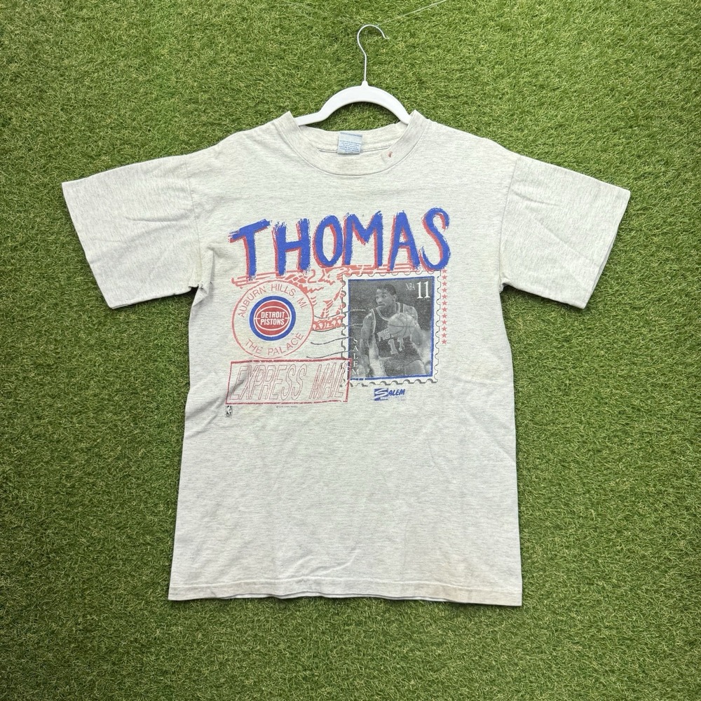 Vintage Isiah Thomas Detroit Pistons Shirt Mens Medium Salem Single Stitch 90s
